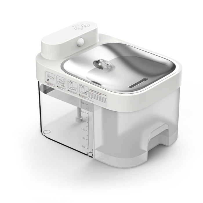 Wholesale 3L high-quality stainless steel automatic water dispenser with sensor automatic pet water dispenser for cats and dogs