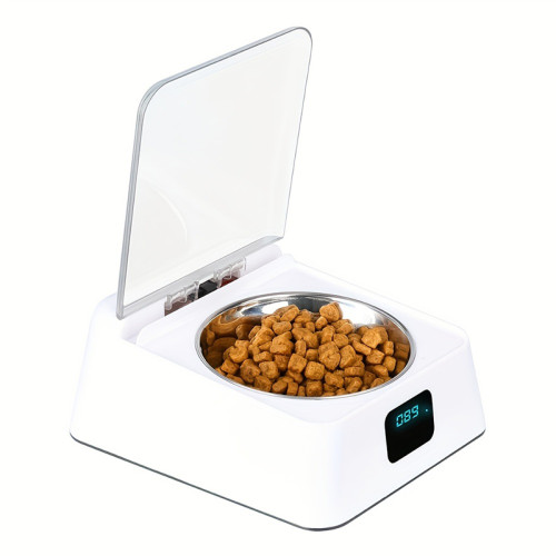 Programmable infrared sensor automatic lid opening portable travel car dog food dispenser