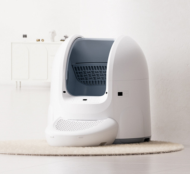 Automatic pet litter box, electronic self-cleaning semi-enclosed pet tray, pet toilet, intelligent APP control