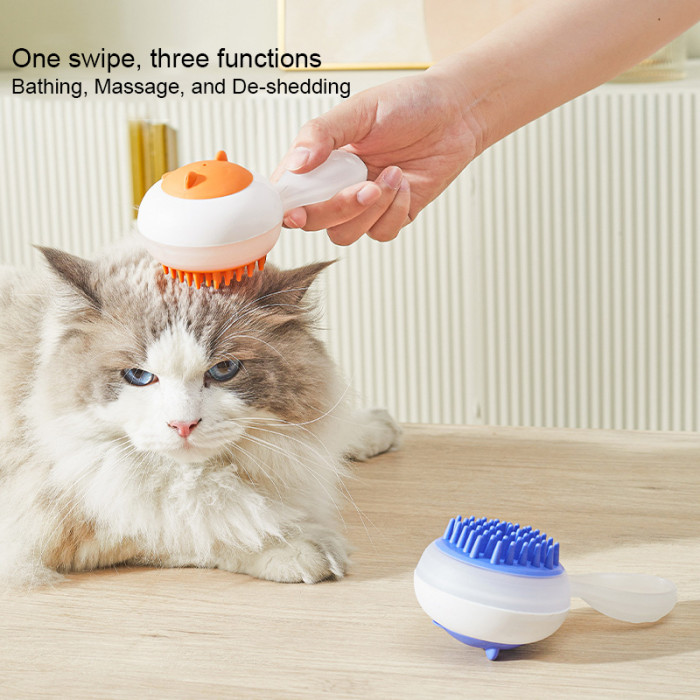 Customized Logo for creative pet products, multi-functional beauty soft silicone spa dog brush