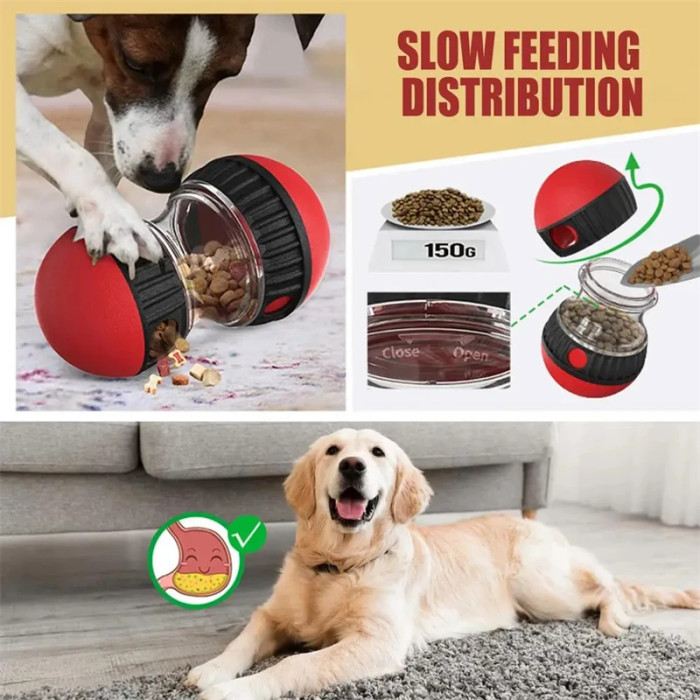 Dog toys, untoppling dolls, leaky food balls, oval tracks, rolling balls, slow feeding, protecting the stomach, enhancing intelligence, pet supplies