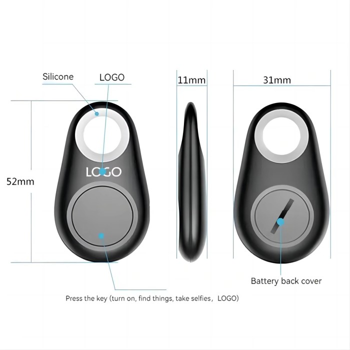 Pet smart mini global Positioning system tracker, waterproof Bluetooth tracker for dogs, cats and children, anti-loss tracking device