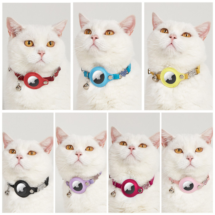 Wholesale pet supplies: A lightweight pet collar with Airtag stand and GPS cat adjustable collar, suitable for puppies and kittens