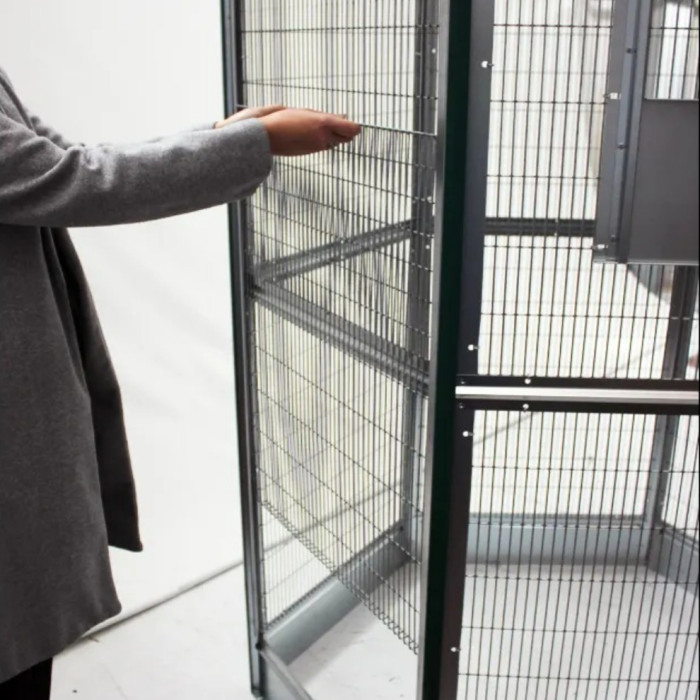 Gycpet galvanized hexagonal aviary, easy to assemble with large grid doors for homes and parks/gardens