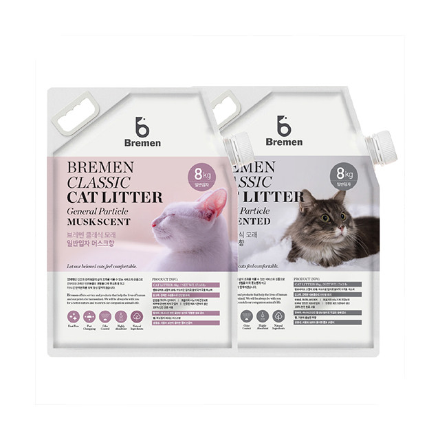 The 8-kilogram classic Bremen cat litter from South Korea is a high-quality and best-selling product in South Korea