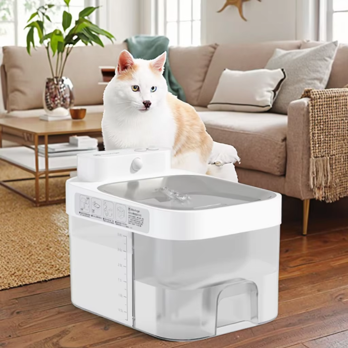 Wholesale 3L high-quality stainless steel automatic water dispenser with sensor automatic pet water dispenser for cats and dogs