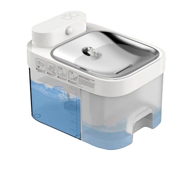 Wholesale 3L high-quality stainless steel automatic water dispenser with sensor automatic pet water dispenser for cats and dogs
