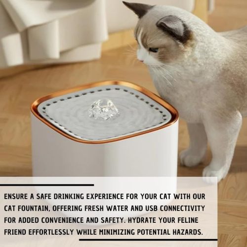 Hot-selling automatic cat fountain water dispenser, luxurious and safe charging intelligent fountain cat pet water dispenser with filter pump