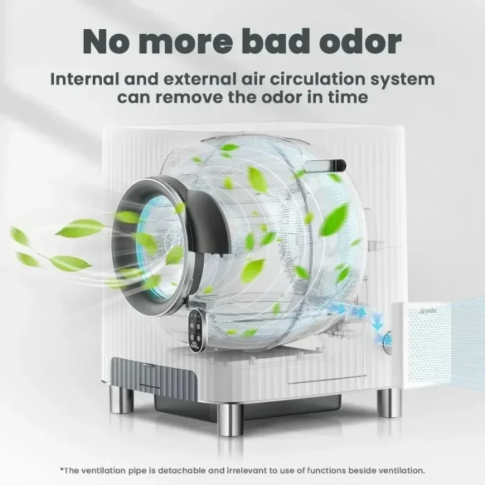 The 2025 new automatic cat litter box is detachable and has a 68L smart self-cleaning App to control the cat toilet