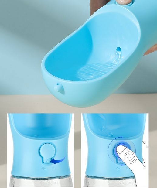 Pet olive 3-in-1 water bottle, multi-functional pet water bottle