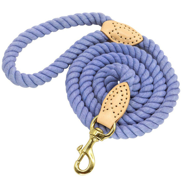 High-quality custom cotton rope dog skin strap, colorful pet training tools, premium leather manufacturer, direct wholesale best