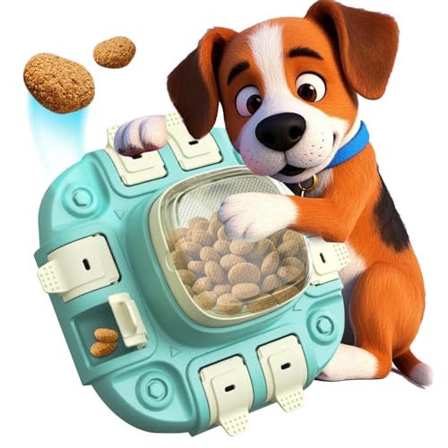 Dog Puzzle Toy - Interactive Dog Slow Feeder & Treat Dispenser, Brain Training Game for Dogs of All Size