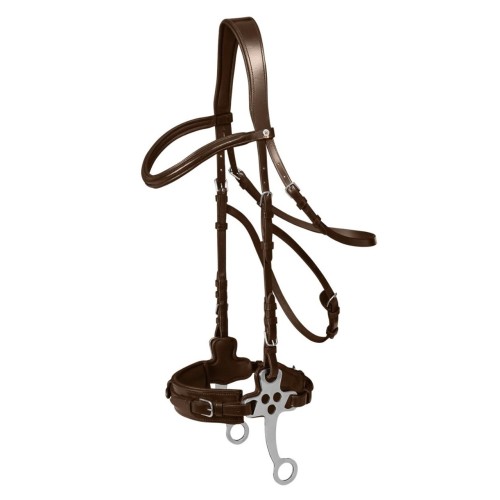 Hackamore brdle Durable woven leather racing belt walking training Medium pet supplies Heavy intelligent tasks