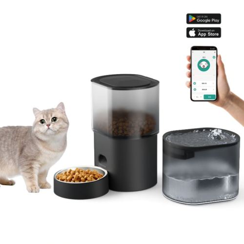 New pet feeder products: dog and cat fountain, intelligent pet food feeder dispenser, stainless steel automatic pet feeder bowl