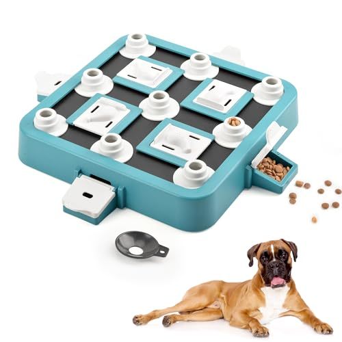 Dog Puzzle Toys, Level 3 in 1 Interactive Dog Toys for Boredom, Funny Feeding Toy for IQ Training Brain Stimulating, Treat Dispenser Dog Toy for Large Medium Small Dogs