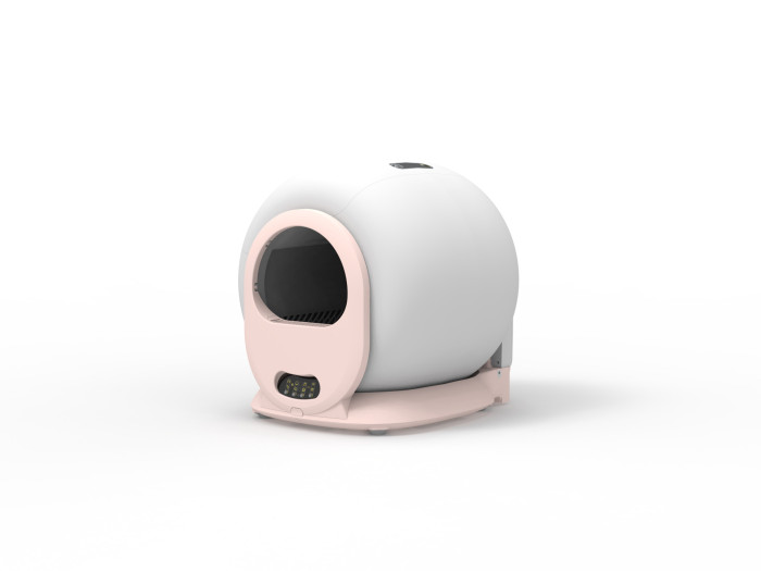 The fully enclosed smart cat litter box with a new application controls the deodorization and purification of pet waste treatment