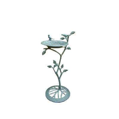 Luxurious copper green colored pet bird feeder, metal iron bird feeder, home hotel supplies and garden decoration bird feeder
