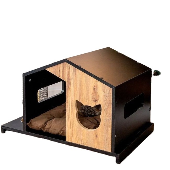 Luxurious high-quality solid wood pet house, outdoor wooden dog house furniture, handcrafted with medium density fiberboard material, made in Vietnam