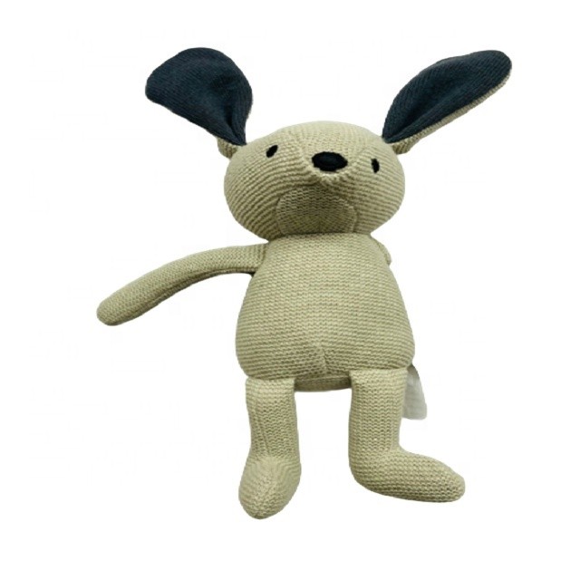 Best price interactive dog toy soft knit filled puppy chewing ability foam leather TPR- wholesaler