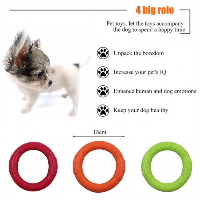 2023 Outdoor interactive pet cat and dog toys, sustainable training ring pullers and anti-disc floating products