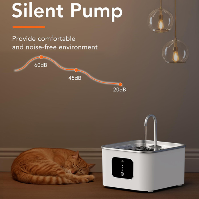 Automatic cat fountain pet drinking intelligent control timed water supply cat fountain water stainless steel OEM & ODM