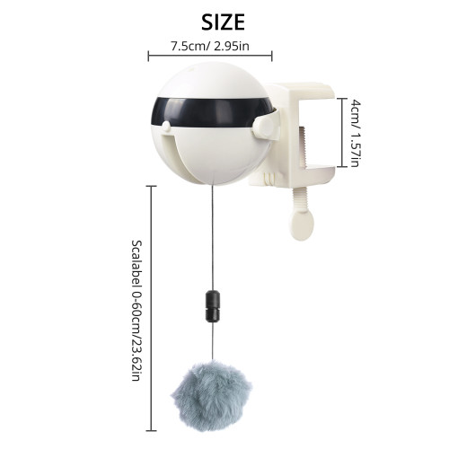 Upgraded automatic cat toy, new electric interactive pet toy with a ball, funny plastic silicone material, cat playing sports and dog