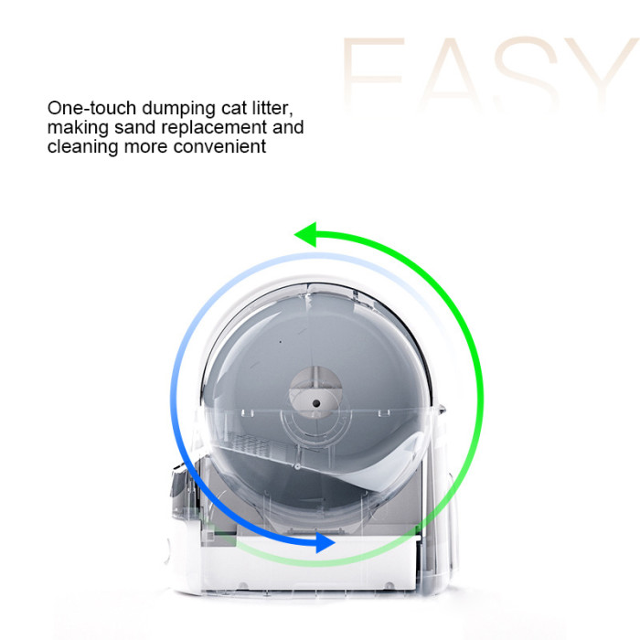 Automatic pet litter box, electronic self-cleaning semi-enclosed pet tray, pet toilet, intelligent APP control