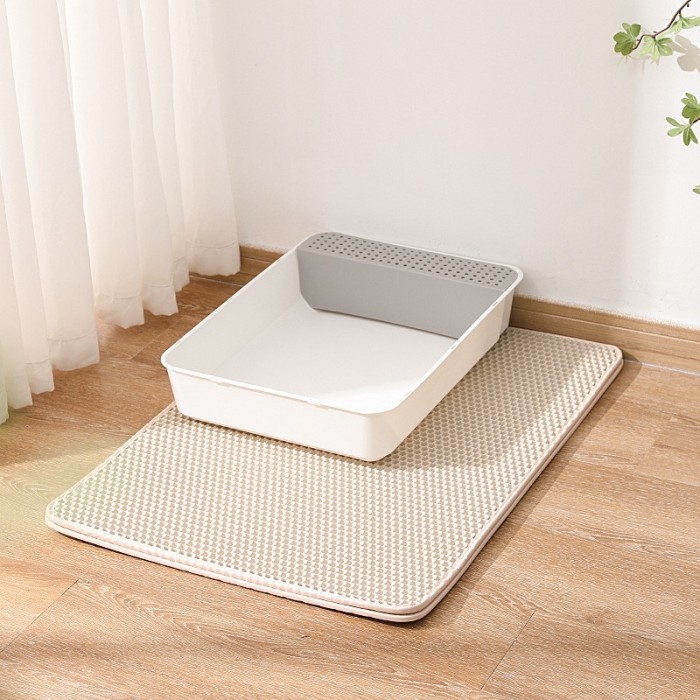Waterproof pet cat litter pad, double-layer pet cat litter box pad, anti-slip sand cat pad, washable mattress cleaning pad product