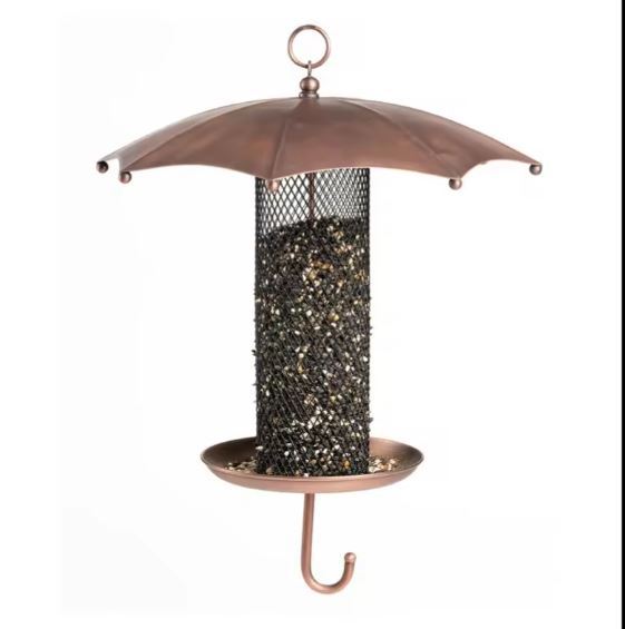 Wooden hanging bird feeder, glass brown natural finish, suitable for garden bird feeders and bulk bird seed best-selling products