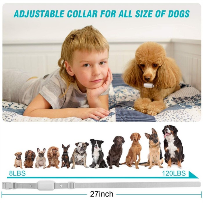 Patpet adjustable smart dog Trainer 3-mode 2000-foot control barking shock dog training collar with remote Ipx7 water resistance