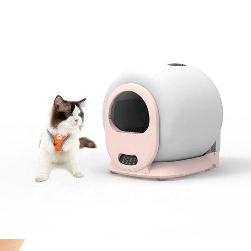 The fully enclosed smart cat litter box with a new application controls the deodorization and purification of pet waste treatment
