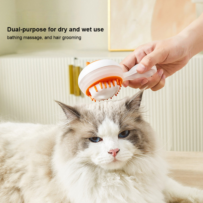 Customized Logo for creative pet products, multi-functional beauty soft silicone spa dog brush