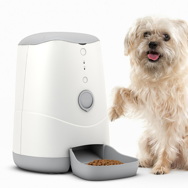 3.7-liter smart pet snack feeder, cat and dog timed dry food dispenser, 2023 new pet product, supports Alexa Google Assistant