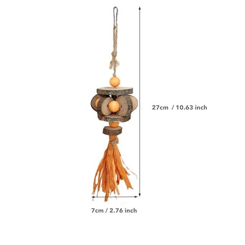 Parrot Intelligence Training Toys Set, Colorful Stackable Rings Training Toy (9 Pcs Rings), Natural applewood Parrot Tearing Toy,Wooden Bird Cage Toy Suitable for Most Pet Birds