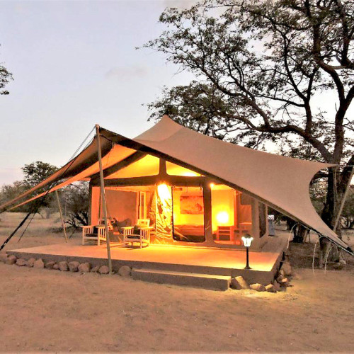 Outdoor Camping Villa House Steel Pod Safari Luxury Hotel Glamping African Tent With Air Condition
