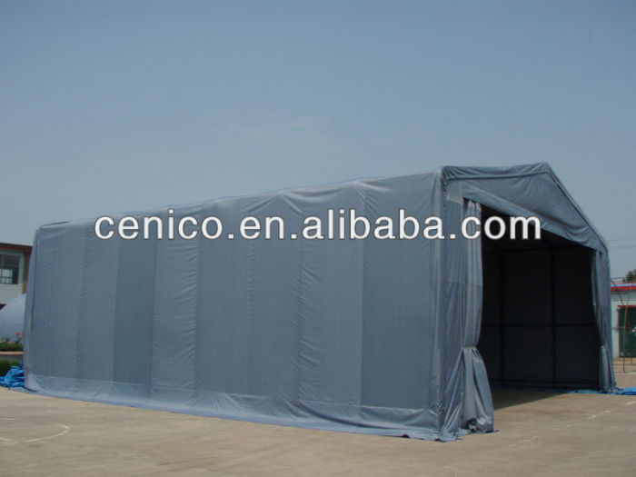 Portable Steel Double Truss Fabric Warehouse Tent , Prefabricated Storage Shelter