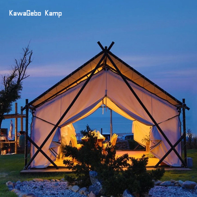 Kawagebo Kamp 5m X 7m Oxford Steel Outdoor Custom Resort Lodge Glamping Luxury Safari Hotel Tents for Camping, Party and Event