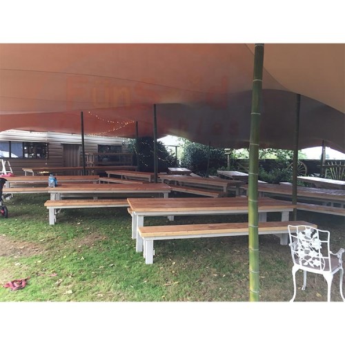 Large Marquee Outdoor Sailcloth Party Tent Waterproof Heavy Duty Event Pole Tent Stretch Wedding Tent for 100 Peoples