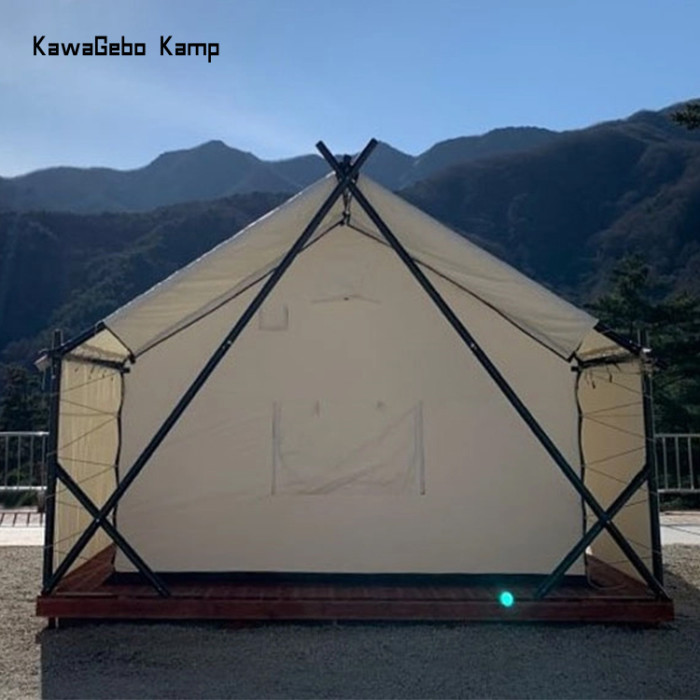 Kawagebo Kamp 5m X 7m Oxford Steel Outdoor Custom Resort Lodge Glamping Luxury Safari Hotel Tents for Camping, Party and Event