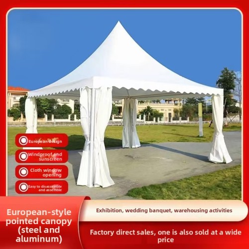 European Style Double-Layer Large Spire Wedding Tent Heavy Duty for Outdoor Exhibition Advertising Activities and Weddings