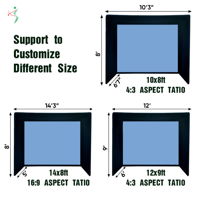 Home Golf Simulator Tent with HD Impact Screen Hard Steel Frame Custom Size Logo Golf Simulator Enclosure