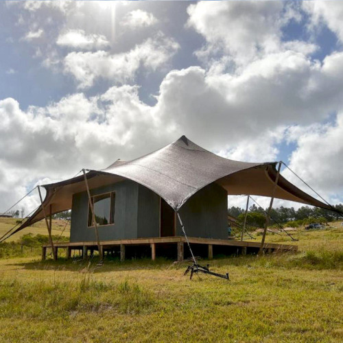 Outdoor Camping Villa House Steel Pod Safari Luxury Hotel Glamping African Tent With Air Condition