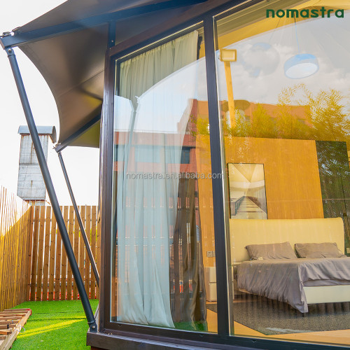 Luxury All-Terrain Glamping Tent Tropical Climate Resistant Steel + Aluminum Lodge Tents Modular Hotel Tent for Jungle Retreat