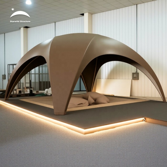 6m Outdoor Quick-Setup Waterproof Sustainable Pvdf Heavy-Duty Steel Frame Glamping Crossover Dome Marquee Tent for Event