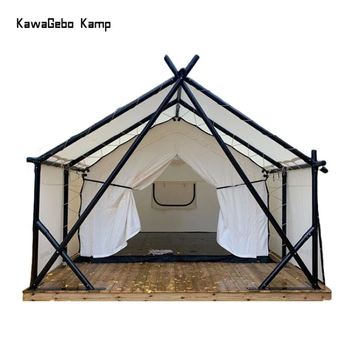Kawagebo Kamp 5m X 7m Oxford Steel Outdoor Custom Resort Lodge Glamping Luxury Safari Hotel Tents for Camping, Party and Event