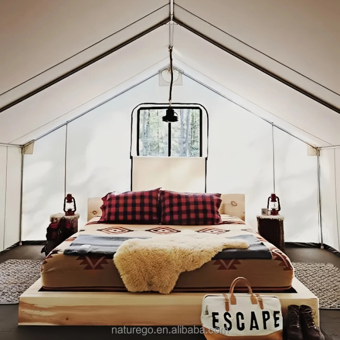 9-Season Double-Layer Steel Frame Tourist Campsite Cot Tent Windproof 4-Season Shelter