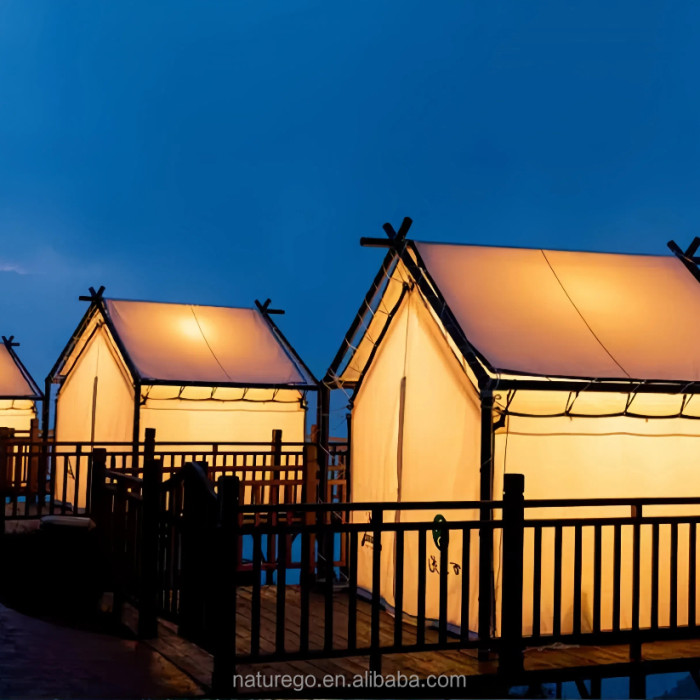 9-Season Double-Layer Steel Frame Tourist Campsite Cot Tent Windproof 4-Season Shelter