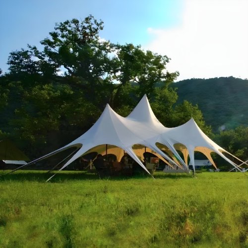 Outdoor Super Large 6-meter Steel Frame Tent Octopus Lotus Canopy Suitable for Single or Double Camping Family Hiking Canopy