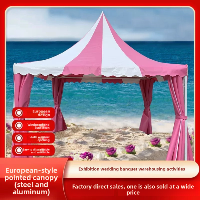 European Style Double-Layer Large Spire Wedding Tent Heavy Duty for Outdoor Exhibition Advertising Activities and Weddings