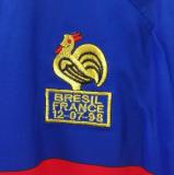 1998 ZIDANE #10 France Home Retro Soccer Jersey(右胸带小字)